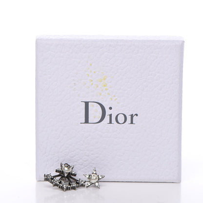 Christian Dior Crystal Pearl Star Earrings 5 of 5