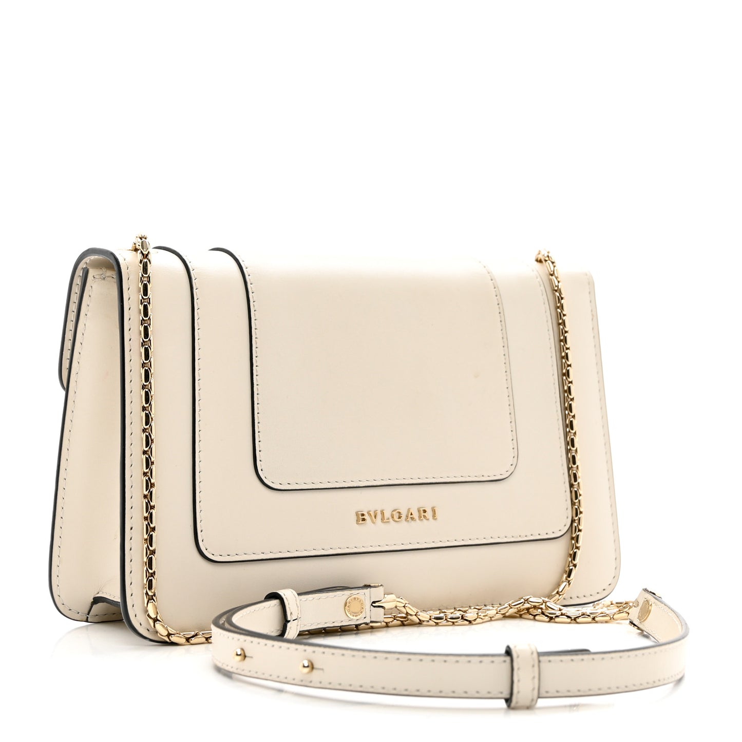 Calfskin Serpenti Forever Crossbody Bag White