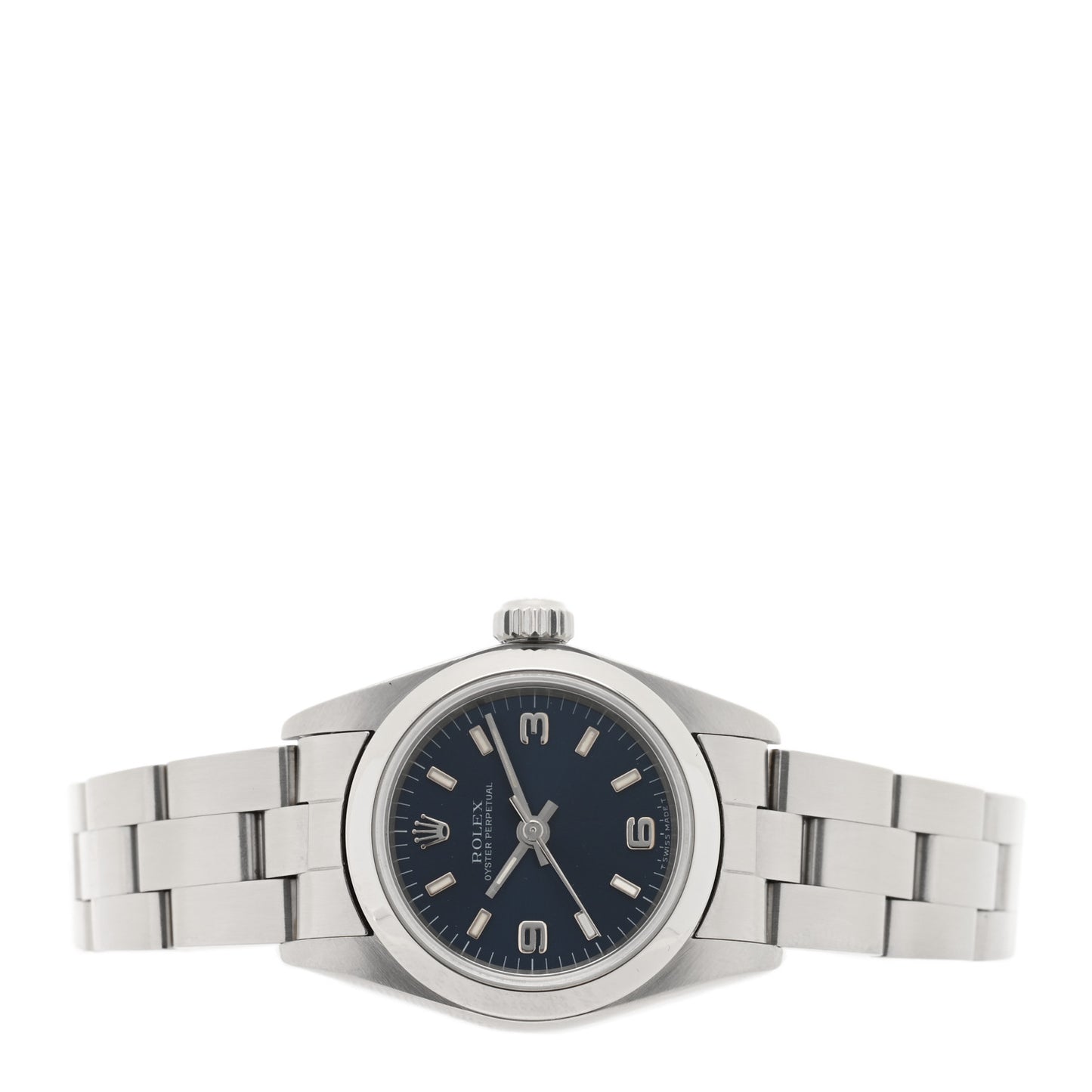 Stainless Steel 24mm Oyster Perpetual Watch Blue 67180