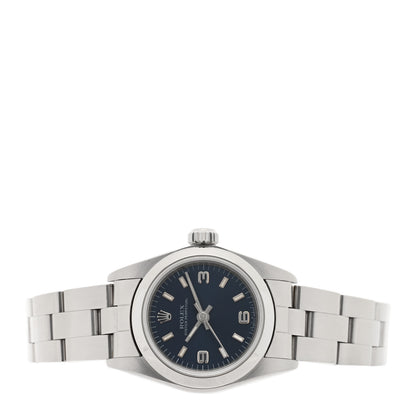Rolex Stainless Steel 24mm Oyster Perpetual Watch Blue 67180 2 of 5