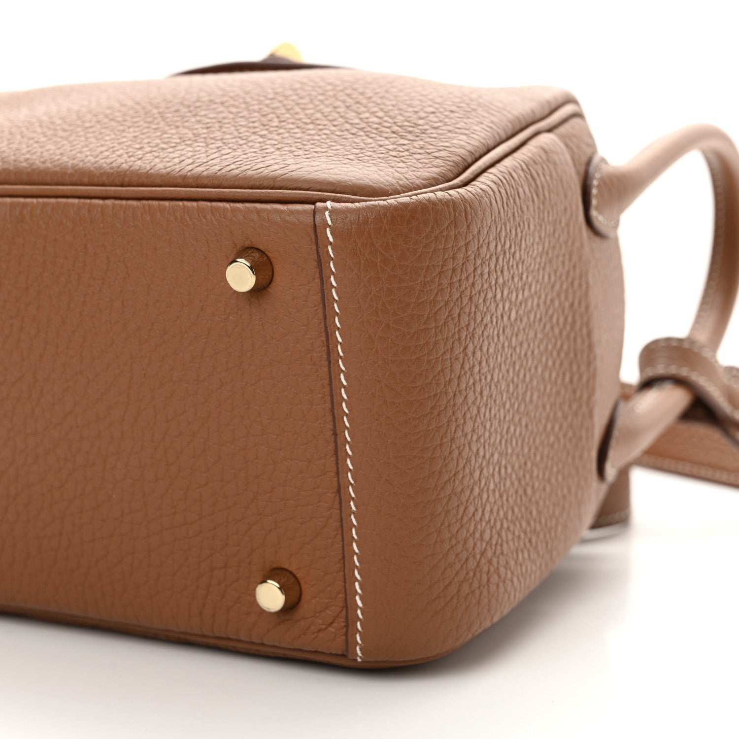 Hermes Taurillon Clemence Mini Lindy 20 Gold 10 of 11