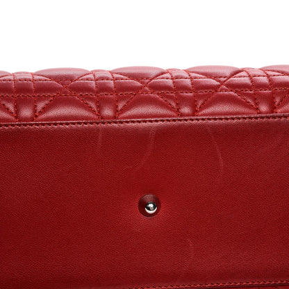 Christian Dior Vintage Lambskin Cannage Large Lady Dior Red 19 of 20