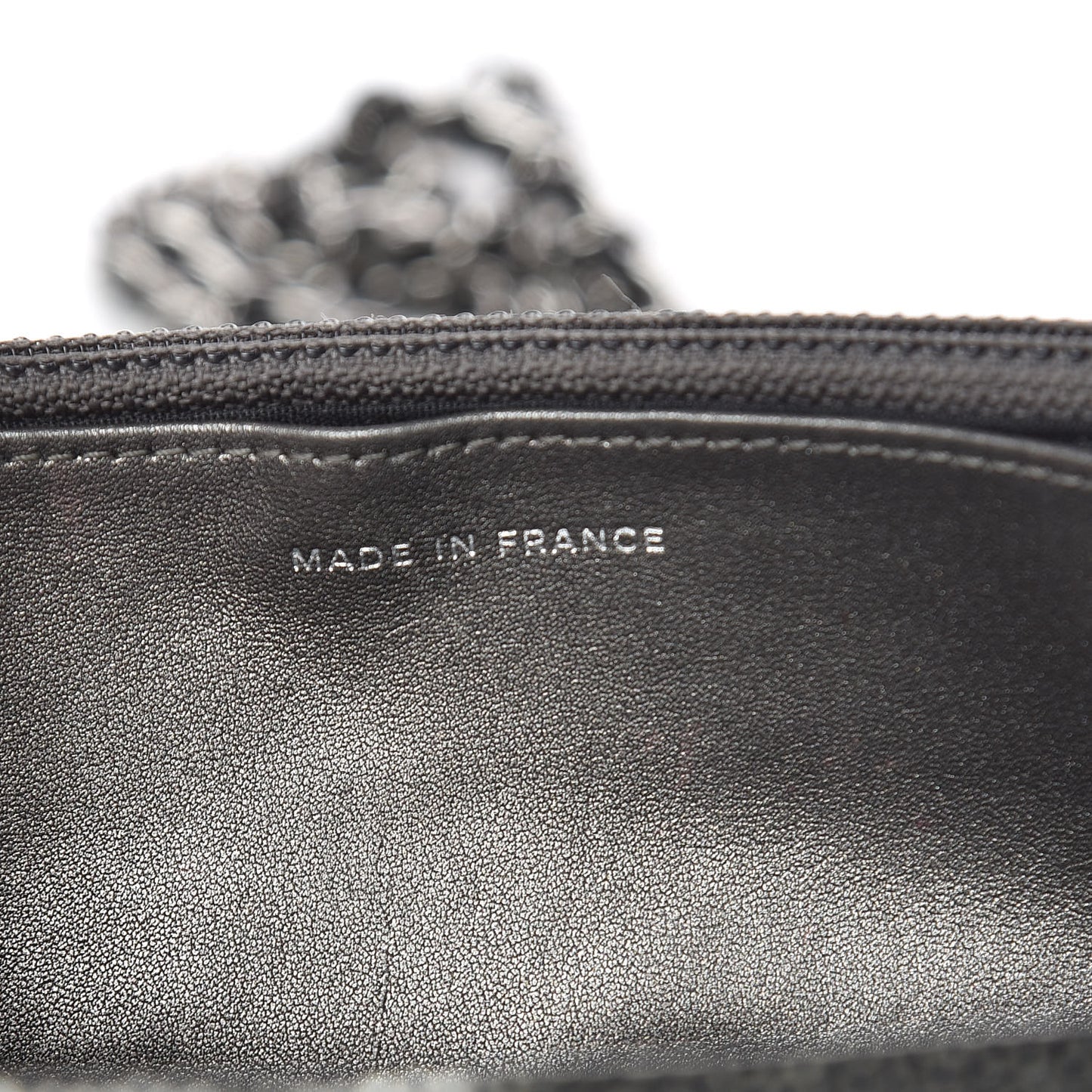Metallic Caviar Timeless CC Wallet On Chain WOC Grey