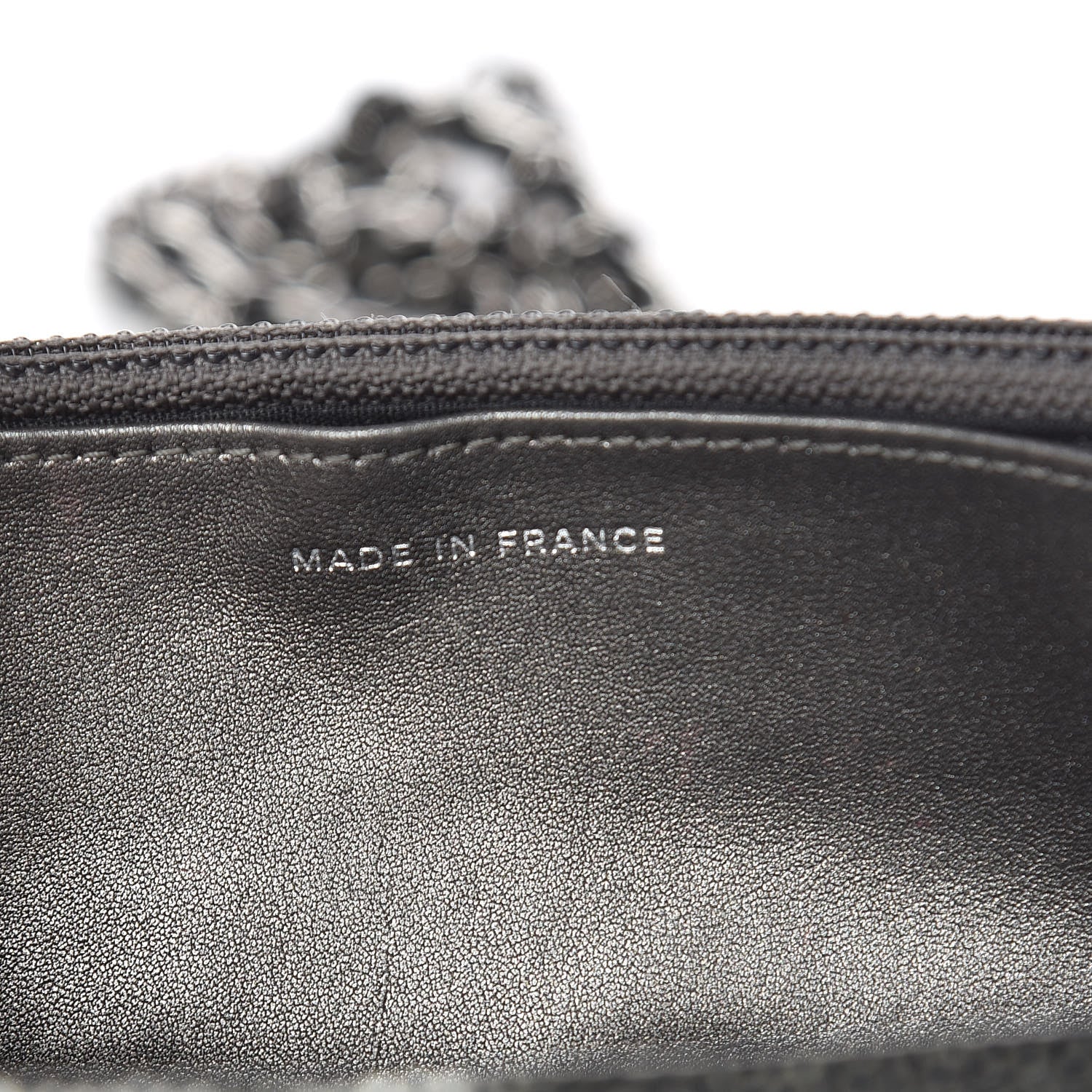 Chanel Metallic Caviar Timeless CC Wallet On Chain WOC Grey 7 of 12