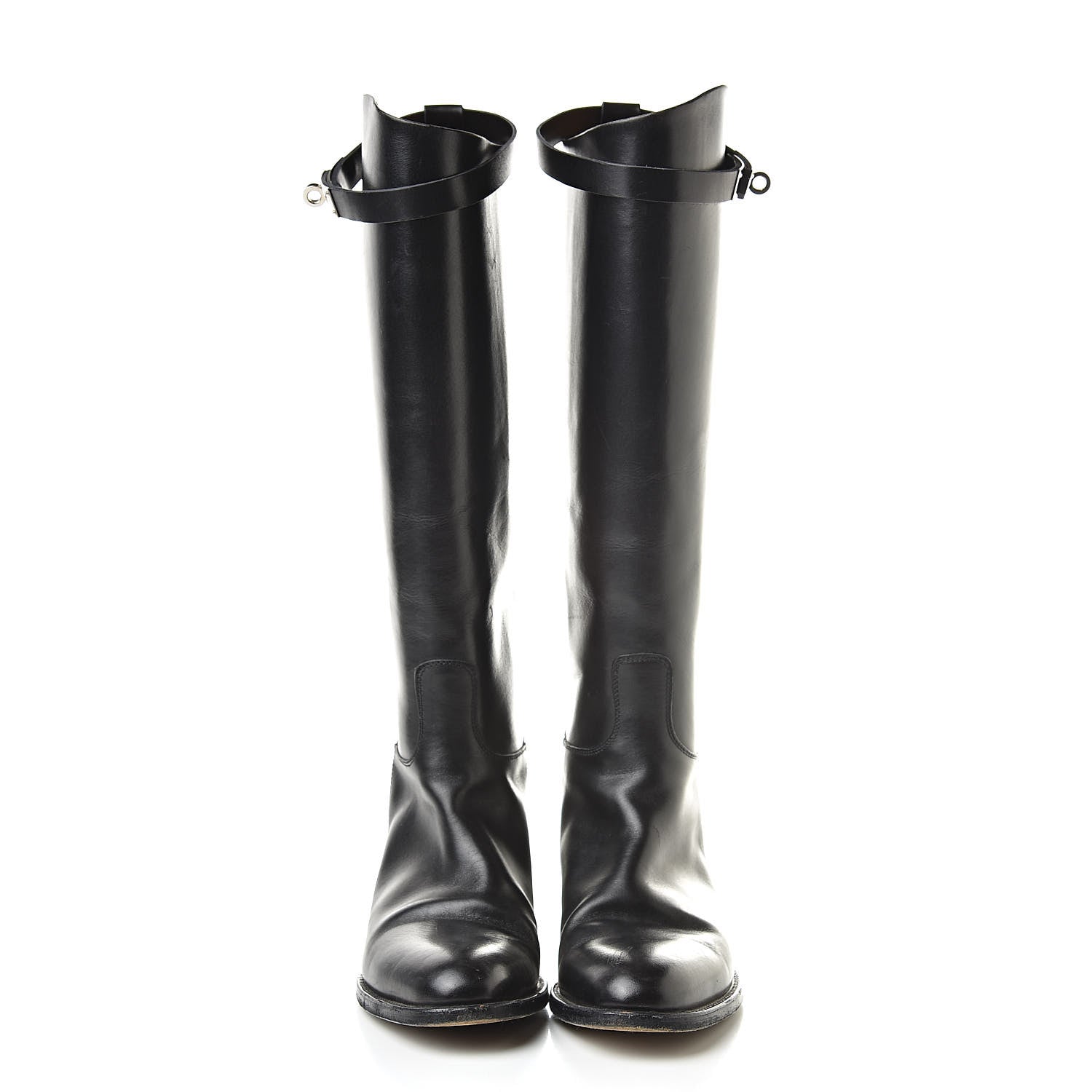 Hermes Box Kelly Jumping Boots 37 Black 2 of 15