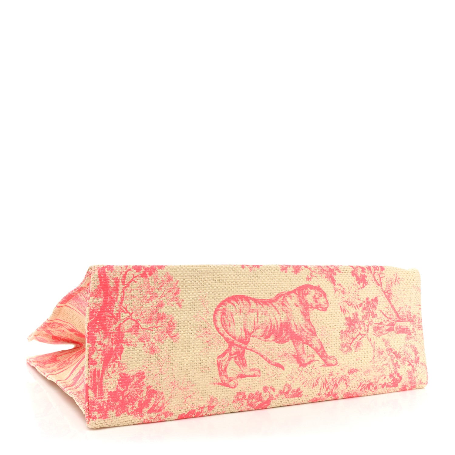 Christian Dior Straw Dioriviera Tote Pink 4 of 7
