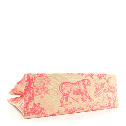Christian Dior Straw Dioriviera Tote Pink 4 of 7