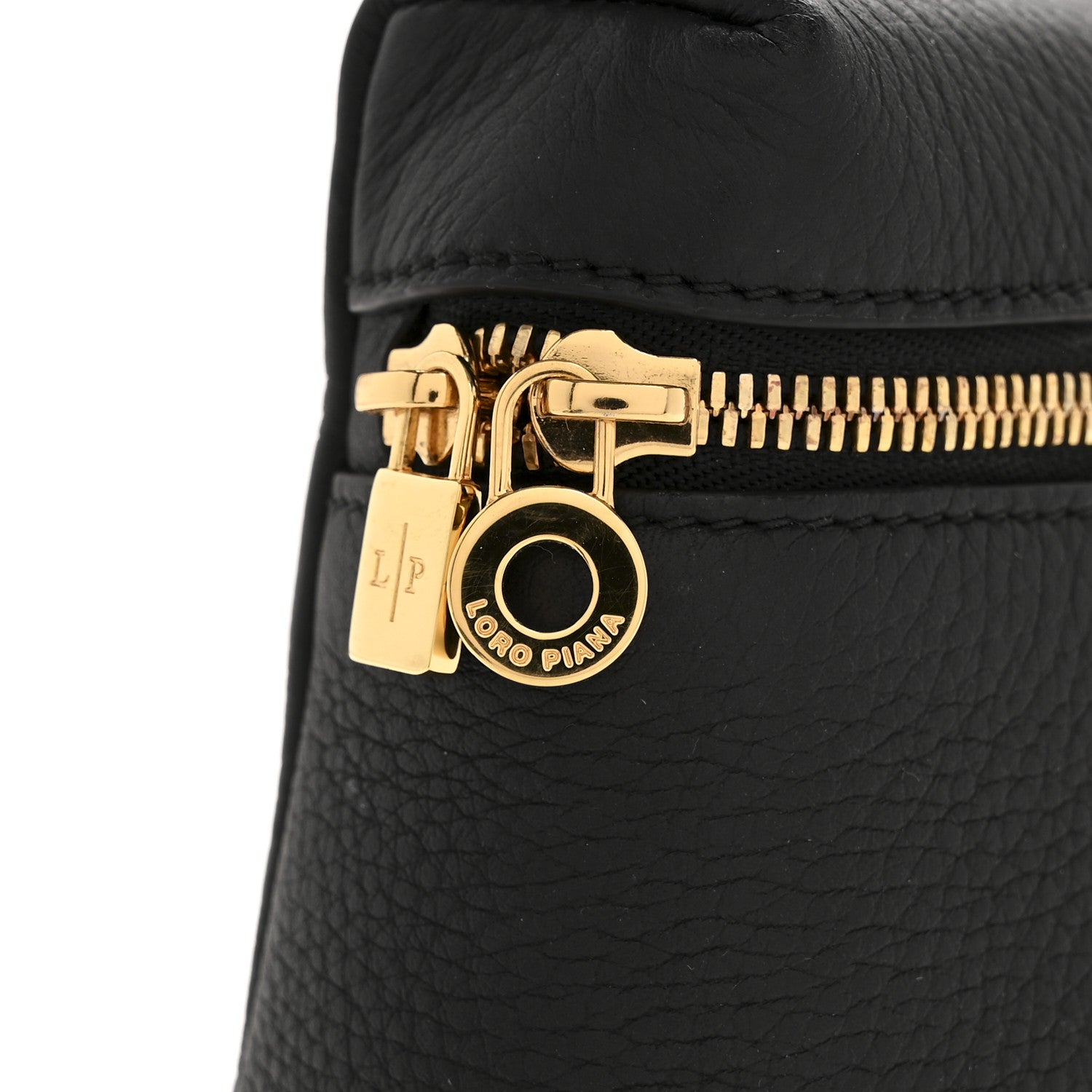 Loro Piana Grained Calfskin L19 Extra Pocket Pouch Black 10 of 10