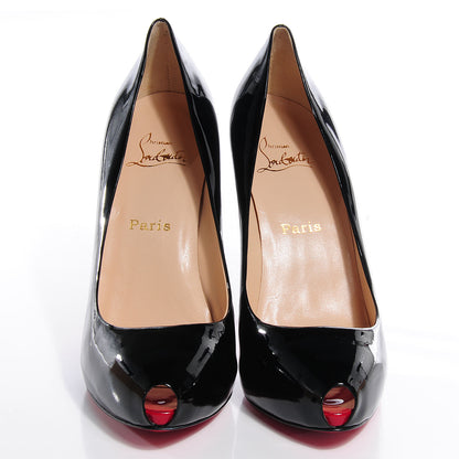 Christian Louboutin Patent Open Clic 120 Pumps 40 Black 2 of 6