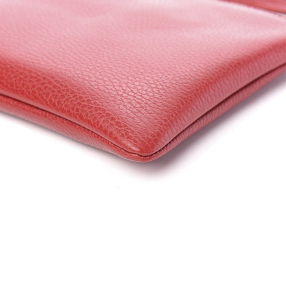 Gucci Calfskin Bamboo Clutch Red 8 of 9