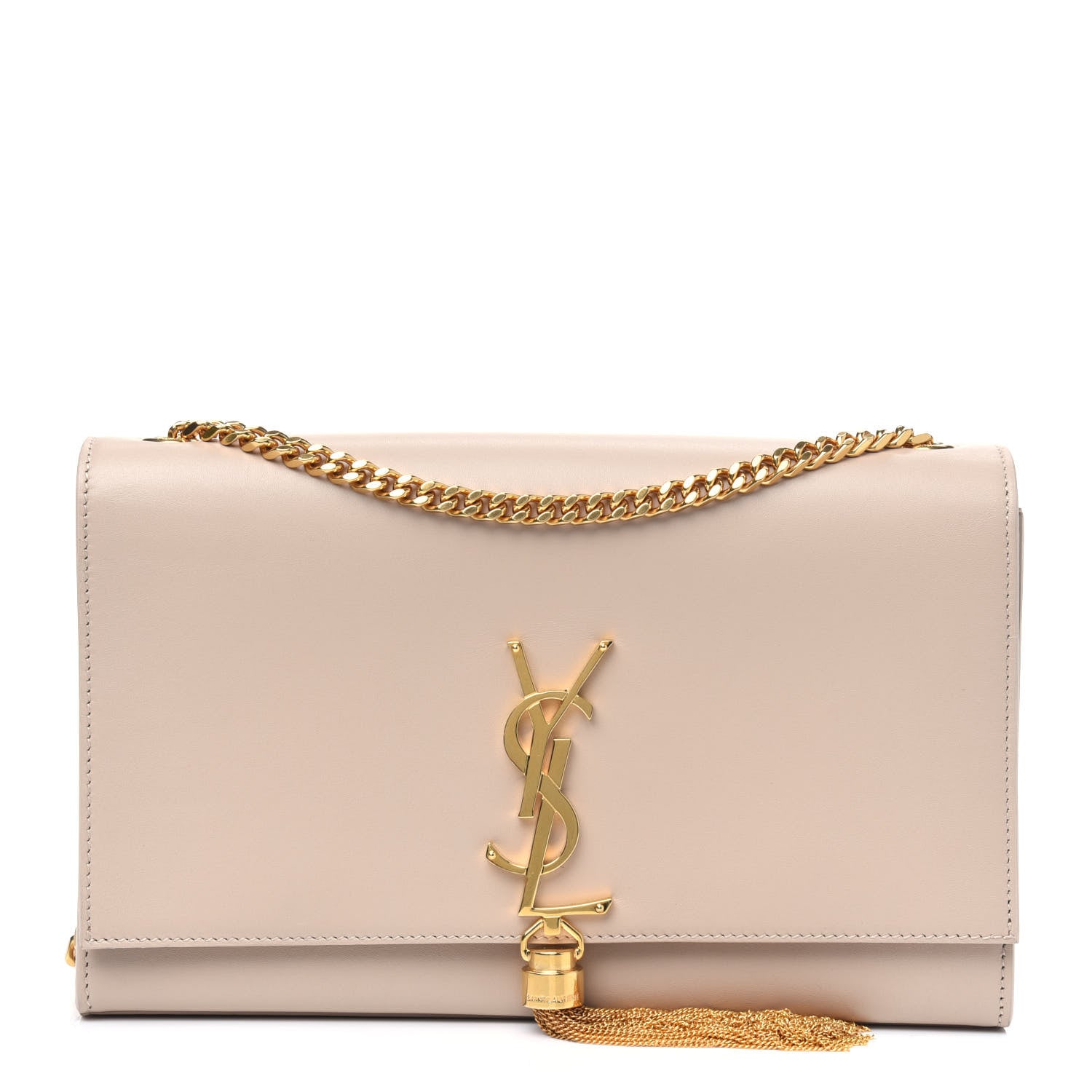 Saint Laurent Smooth Calfskin Medium Classic Monogram Kate Tassel Satchel Nude Powder 1 of 4