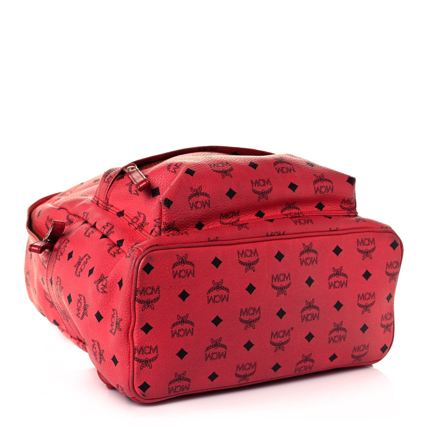 MCM Visetos Medium Sprinkle Stud Stark Backpack Red 3 of 23