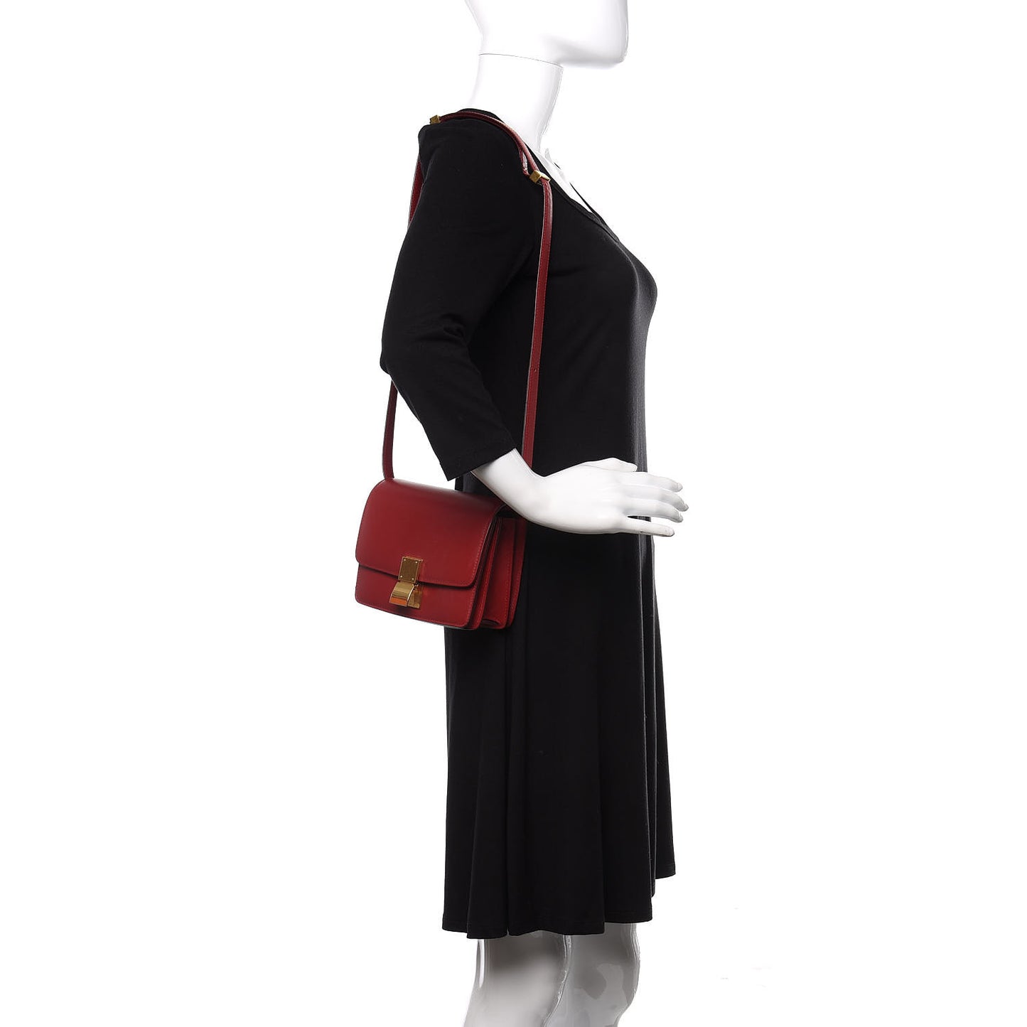 Box Calfskin Small Classic Box Flap Bag Red