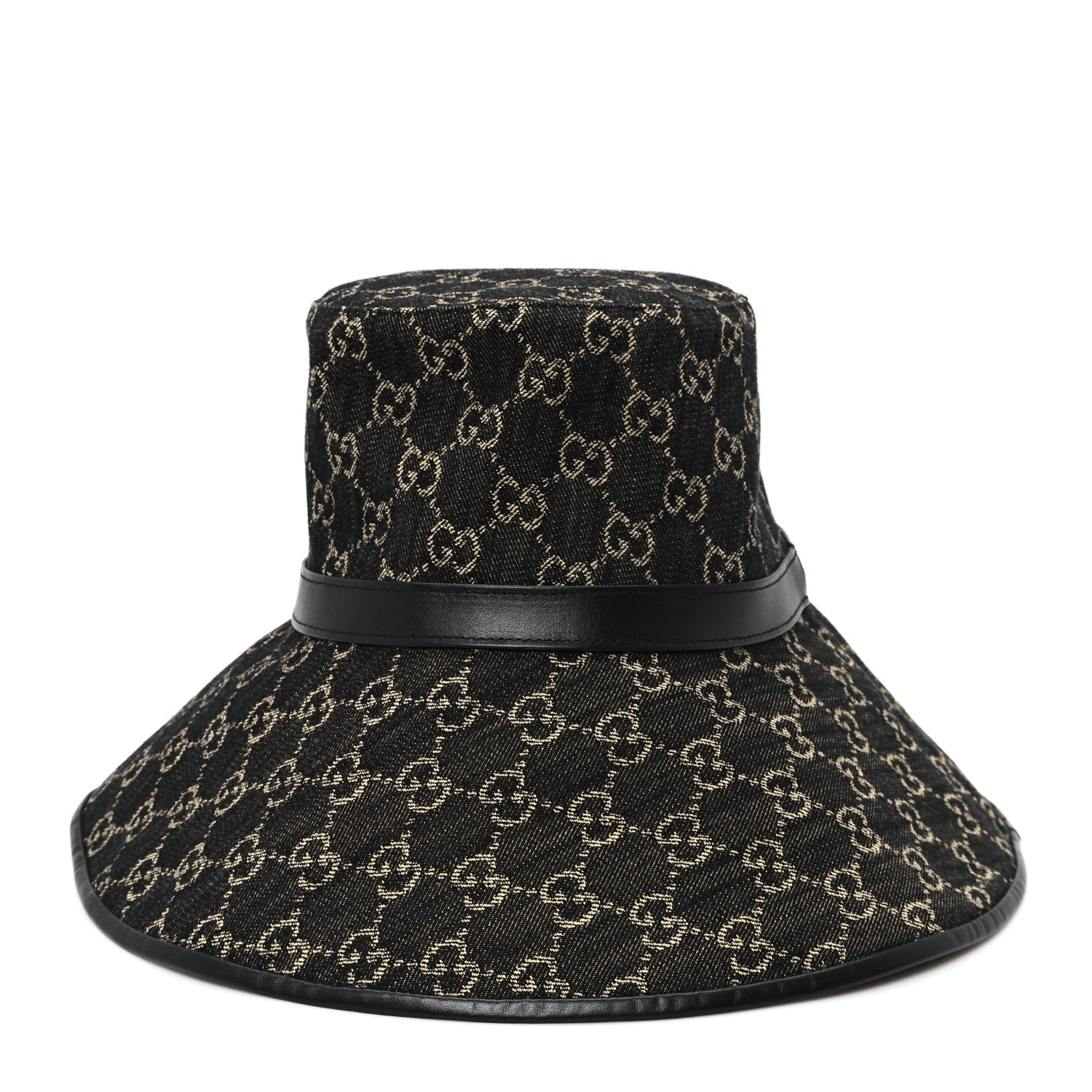 Gucci Monogram Wide Brim Hat M Black 3 of 9