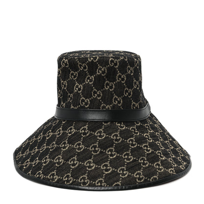 Gucci Monogram Wide Brim Hat M Black 3 of 9