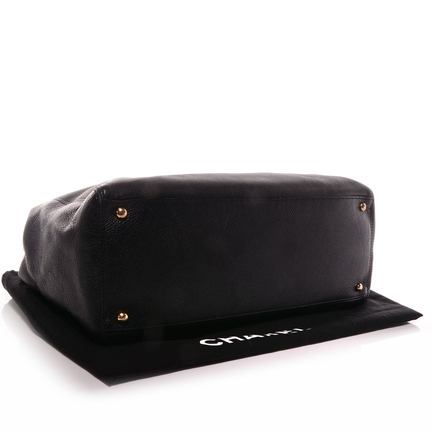 Chanel Calfskin Cerf Shopper Tote Black 4 of 8