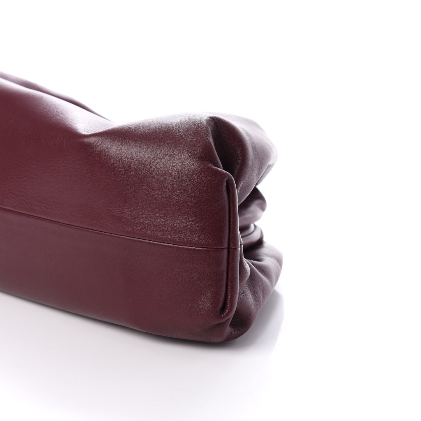 Smooth Butter Calf The Pouch Oversized Clutch Bordeaux