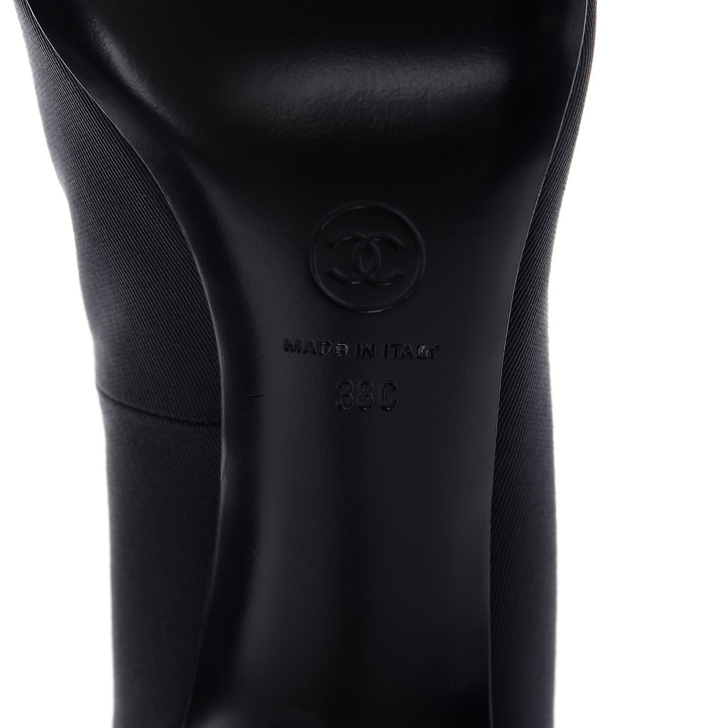 Grosgrain Lambskin CC Pumps 38 Black