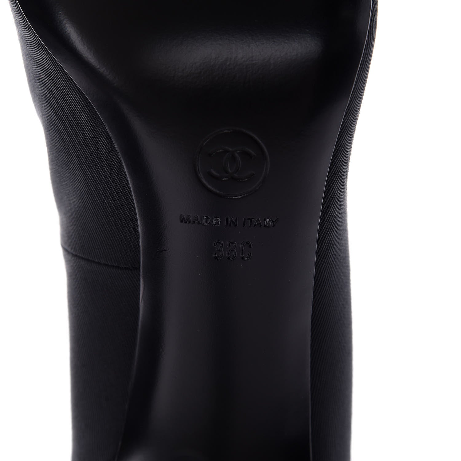 Chanel Grosgrain Lambskin CC Pumps 38 Black 8 of 10