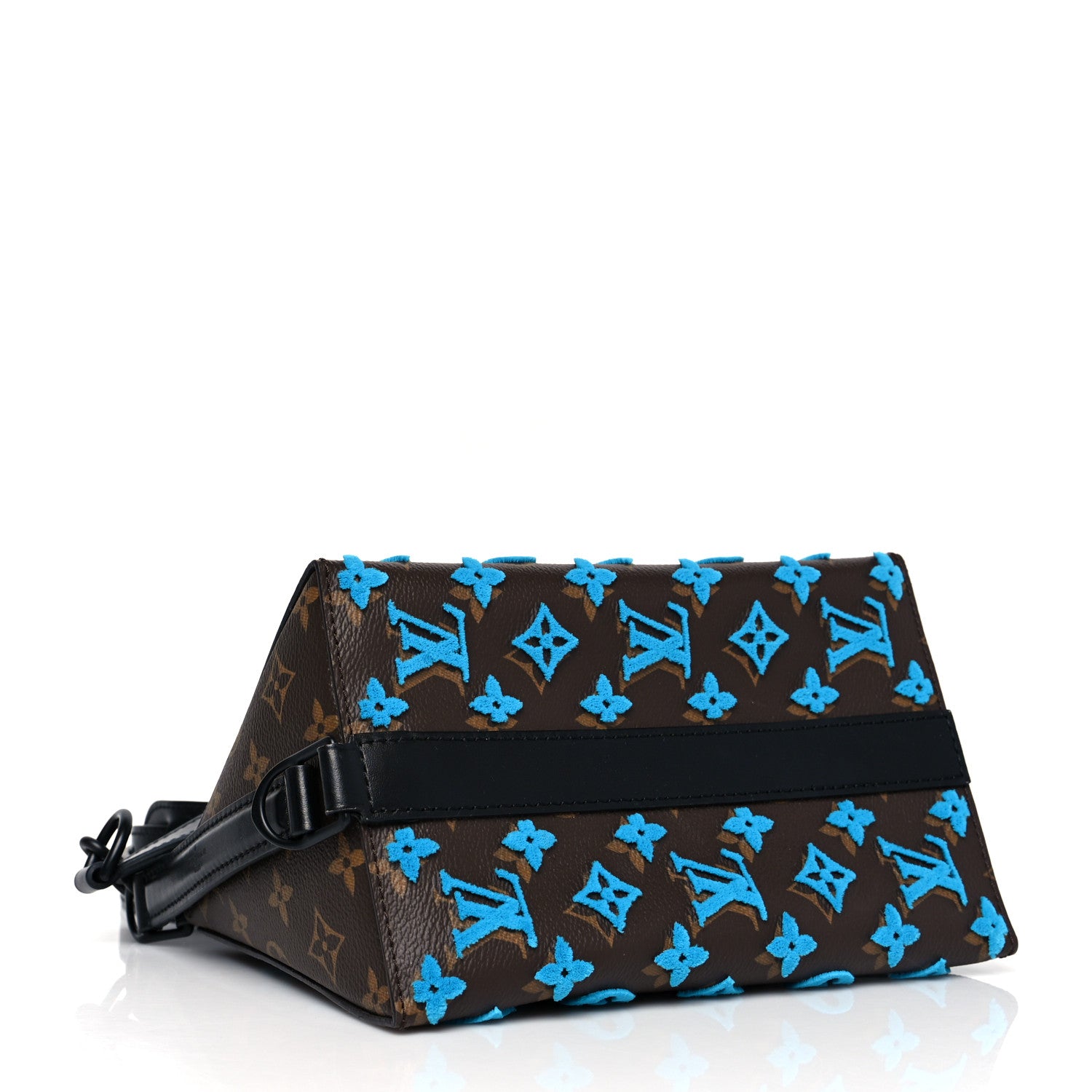 Louis Vuitton Monogram Tuffetage Triangle Messenger Turquoise 4 of 9
