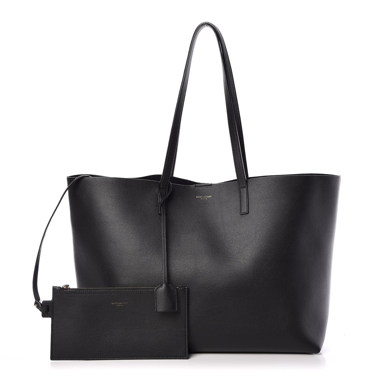Calfskin Large Shopping Tote Black