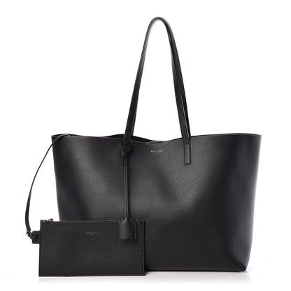 Saint Laurent Calfskin Large Shopping Tote Black 1 of 9