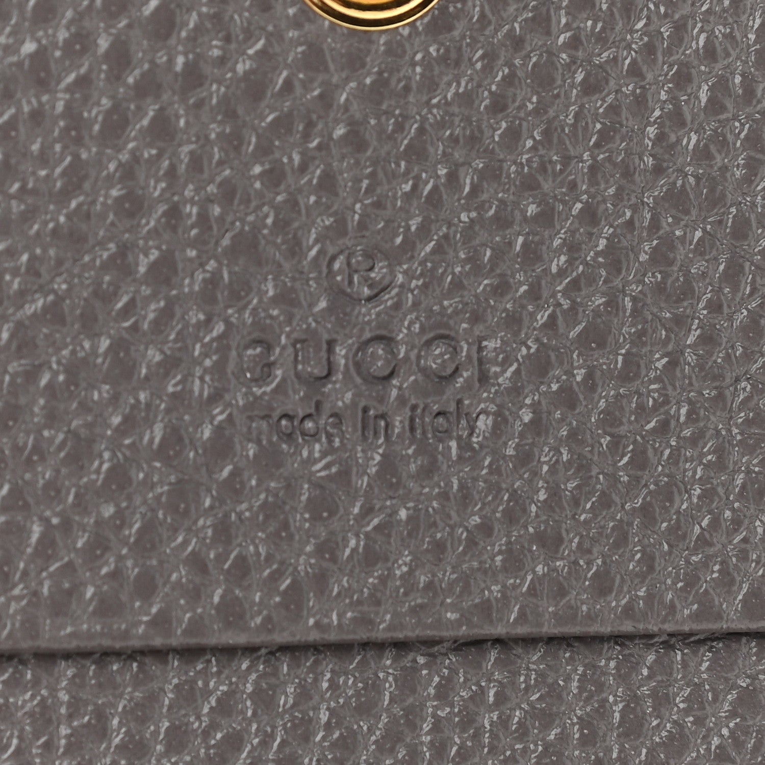 Gucci Grainy Calfskin Zumi Chain Card Case Wallet Dusty Grey 6 of 8