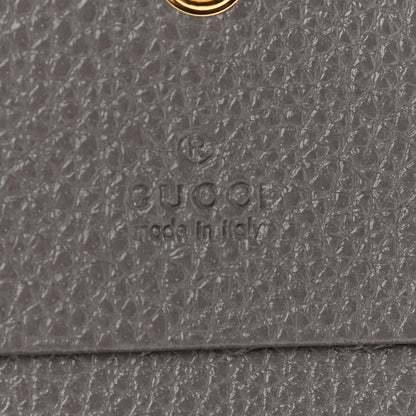 Gucci Grainy Calfskin Zumi Chain Card Case Wallet Dusty Grey 6 of 8