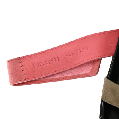 Hermes Suede Goatskin Womens Chypre Sandals 38.5 Toundra Rose Du Desert 6 of 10