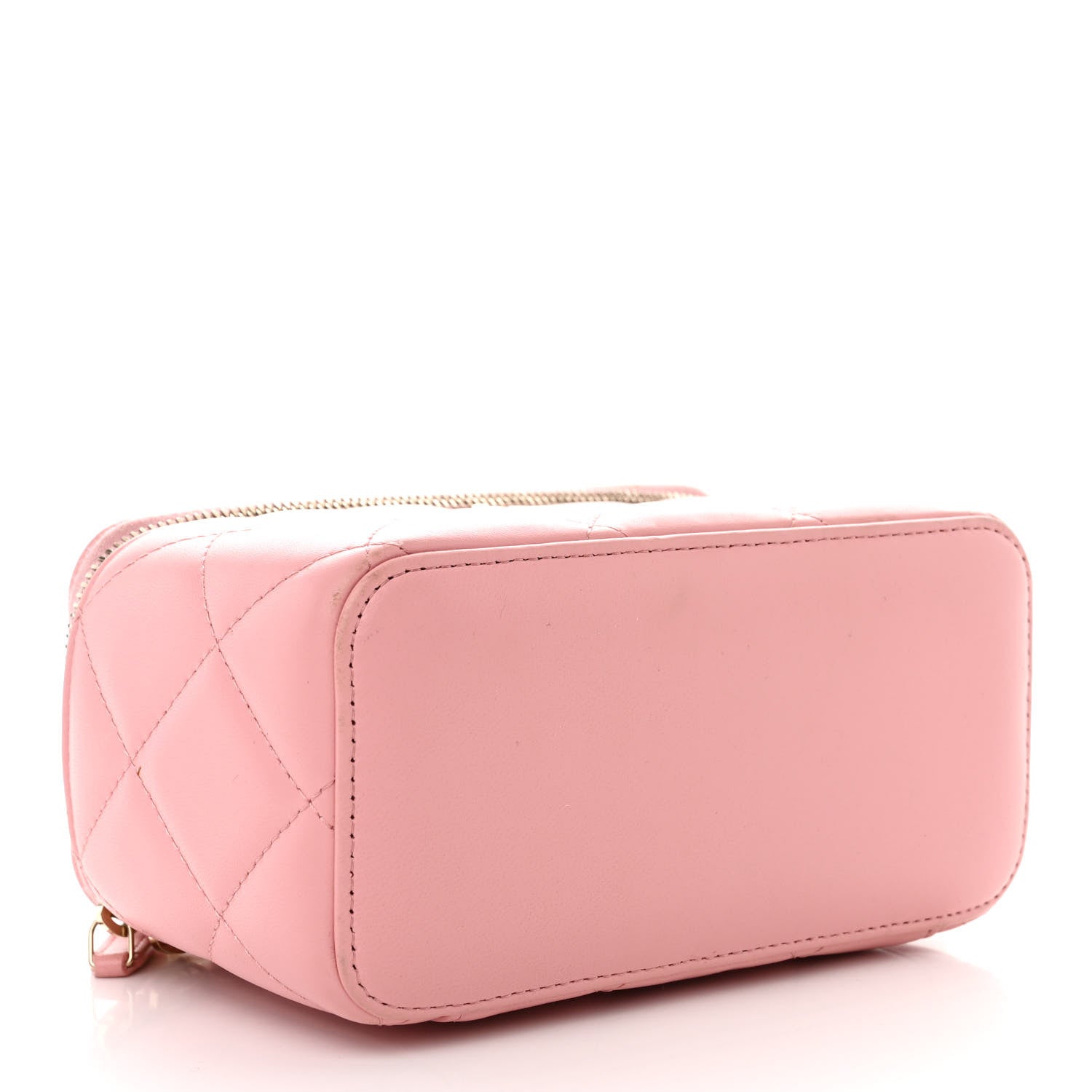 Chanel Lambskin Resin Elegant Chain Vanity Case Pink 4 of 17
