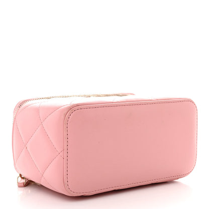 Chanel Lambskin Resin Elegant Chain Vanity Case Pink 4 of 17