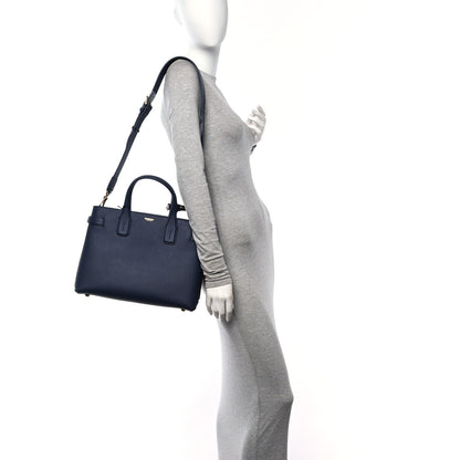 Burberry Derby Calfskin Vintage Check Medium Banner Tote Regency Blue 2 of 11