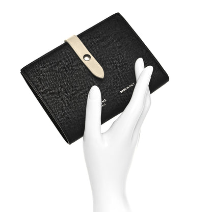 Celine Grained Calfskin Medium Multifunction Strap Wallet Black Chalk 2 of 10