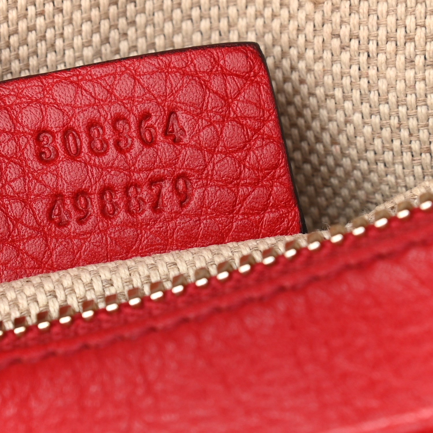 Gucci Pebbled Calfskin Small Soho Disco Bag Tabasco Red 7 of 9