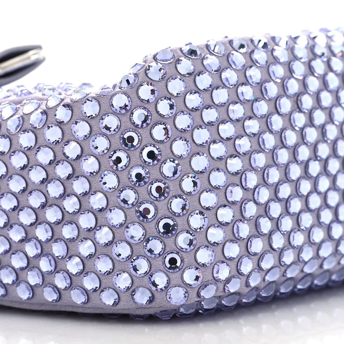 Satin Crystal Mini Re-Edition 2000 Bag Glicine