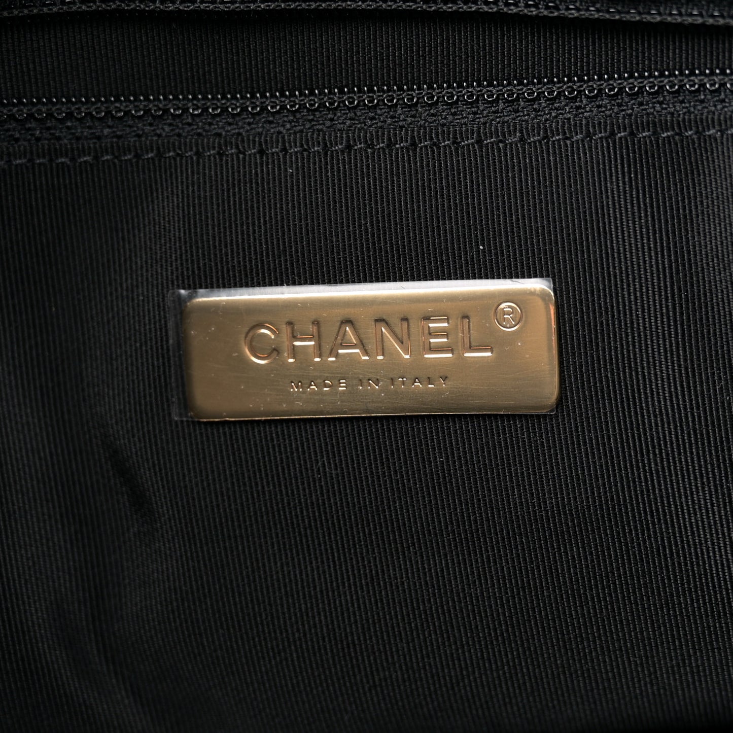 Tweed Quilted Large Chanel 19 Flap Black Navy Gold