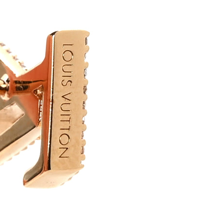 Louis Vuitton Metal Crystal LV Iconic Earrings Gold 5 of 6