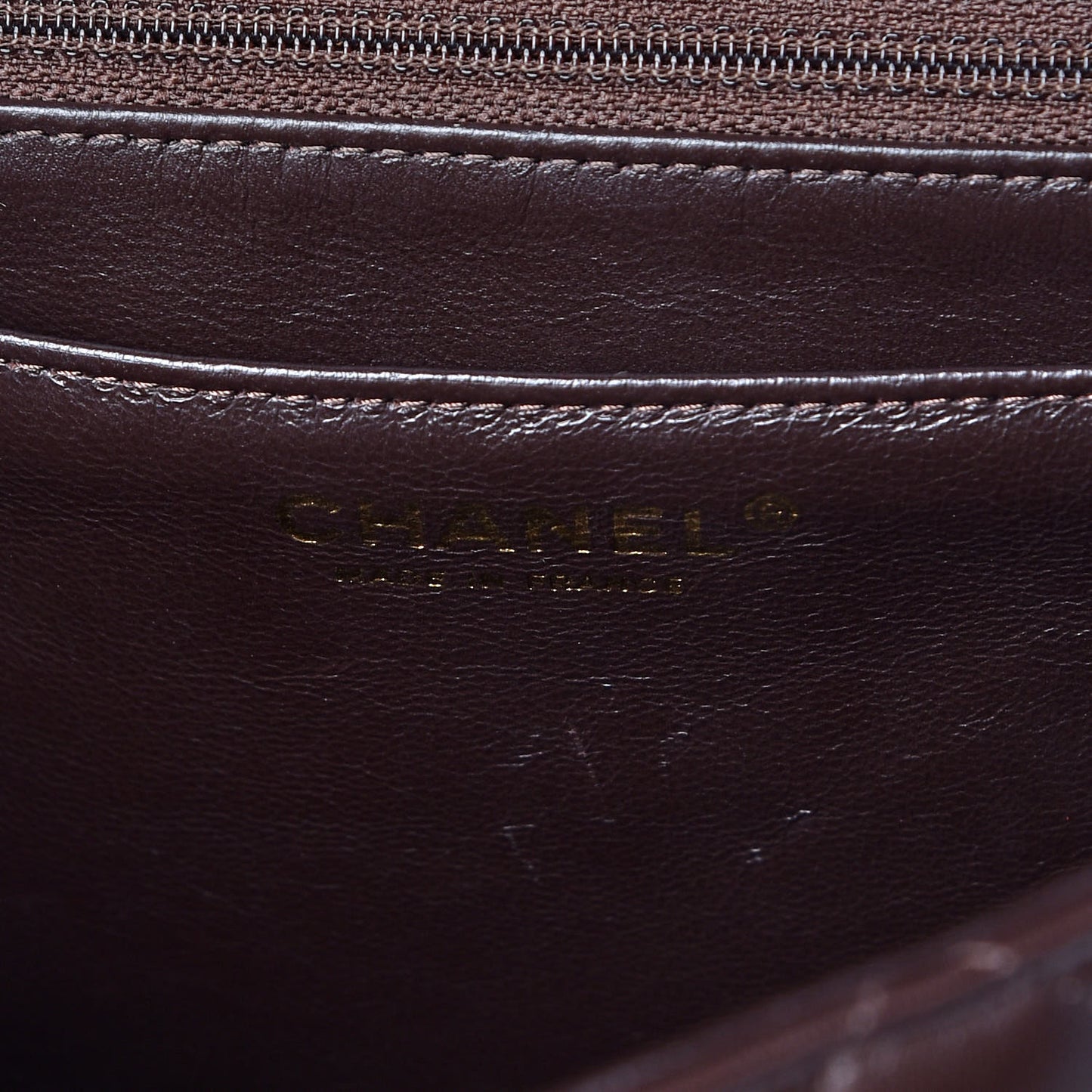 Lambskin Quilted Jumbo Single Flap Dark Brown