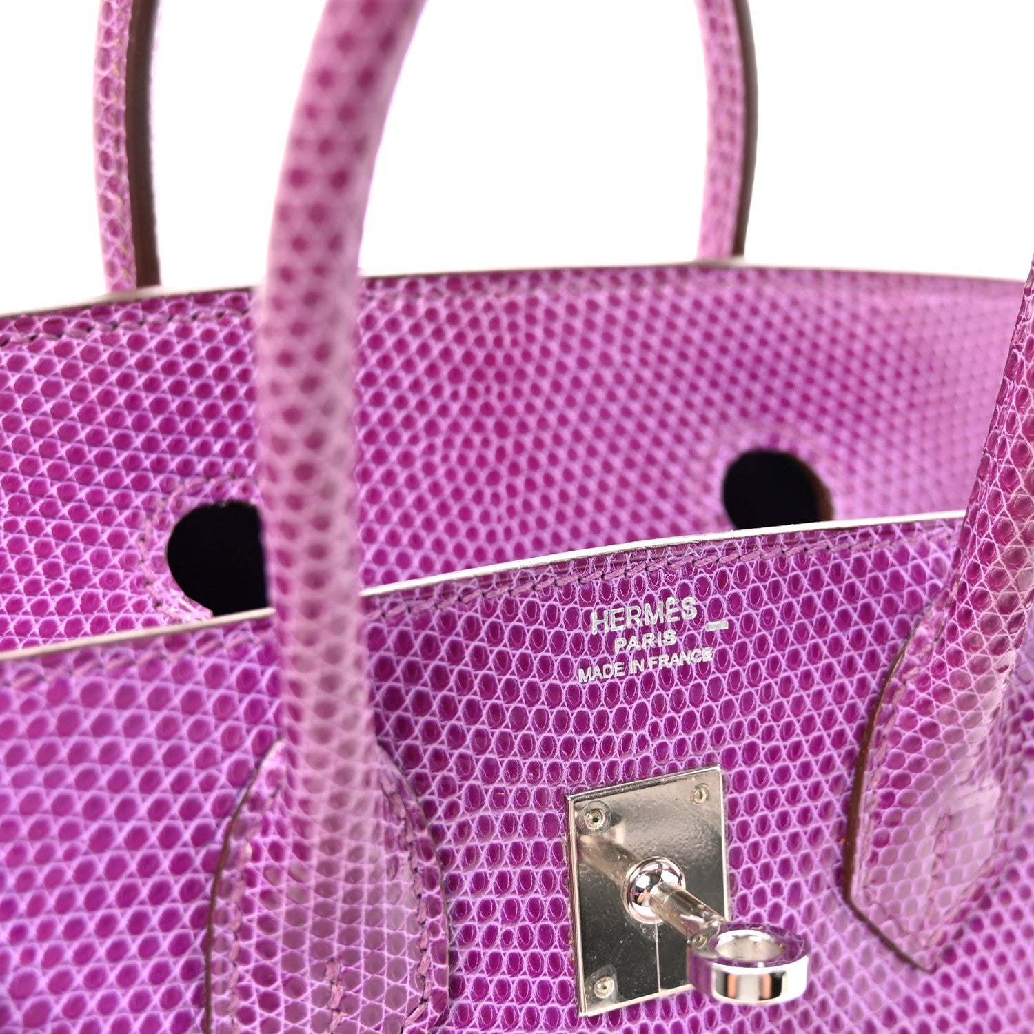Hermes Lizard Birkin 25 Violet 6 of 10