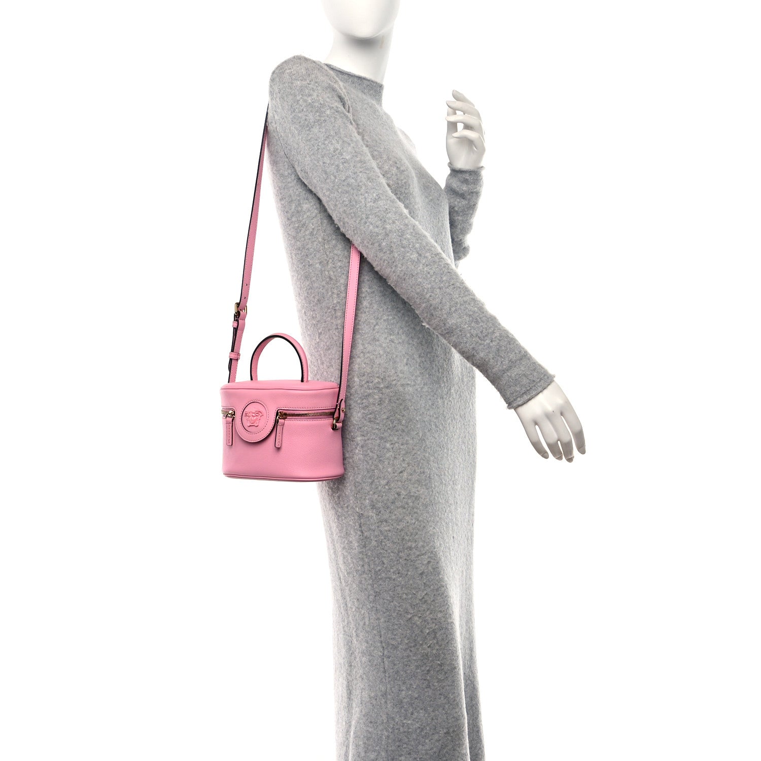 Versace Grained Calfskin Medusa Vanity Case Pink 2 of 8