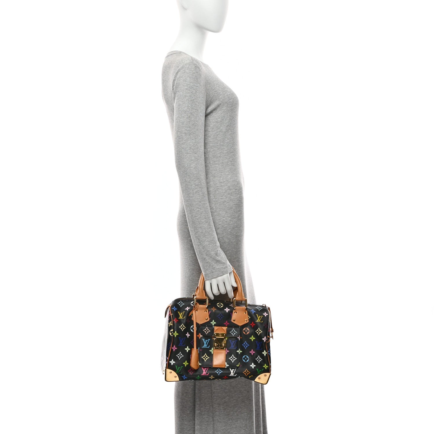 Louis Vuitton Monogram Multicolor Speedy 30 Black 2 of 10
