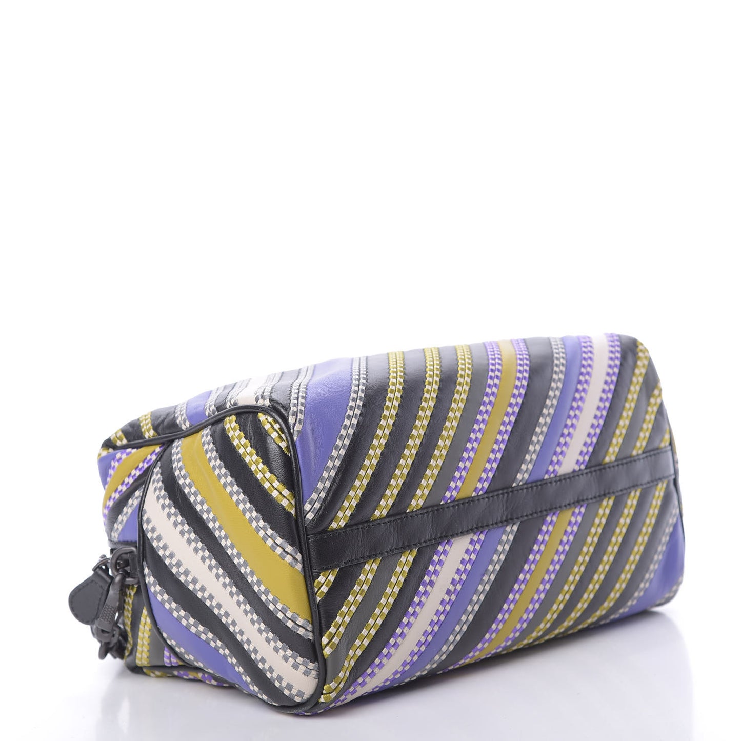 Nappa Diagonal Stripe Boston Lavender Black Multi