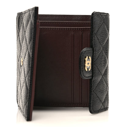 Chanel Caviar Quilted Compact Flap Wallet Black 5 of 9