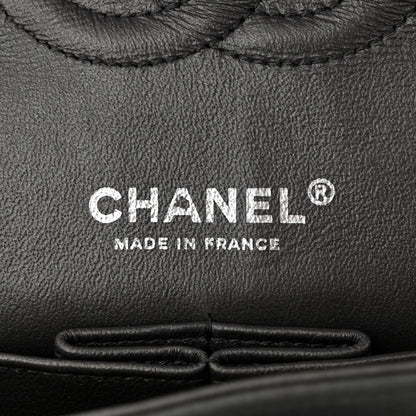 Chanel Metallic Lambskin Quilted Medium Double Flap Pewter 6 of 12