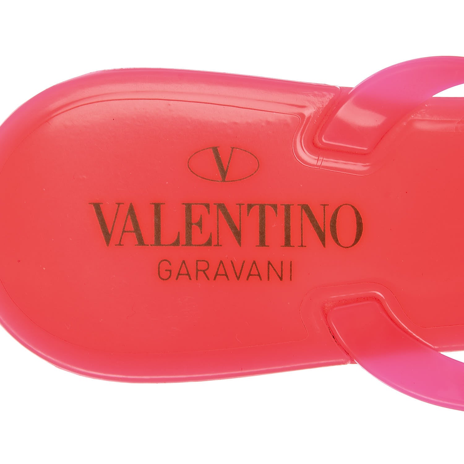 Valentino Garavani PVC Jelly Rockstud Bow Thong Sandals 39 Fuxia Fluo 9 of 11