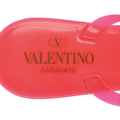 Valentino Garavani PVC Jelly Rockstud Bow Thong Sandals 39 Fuxia Fluo 9 of 11
