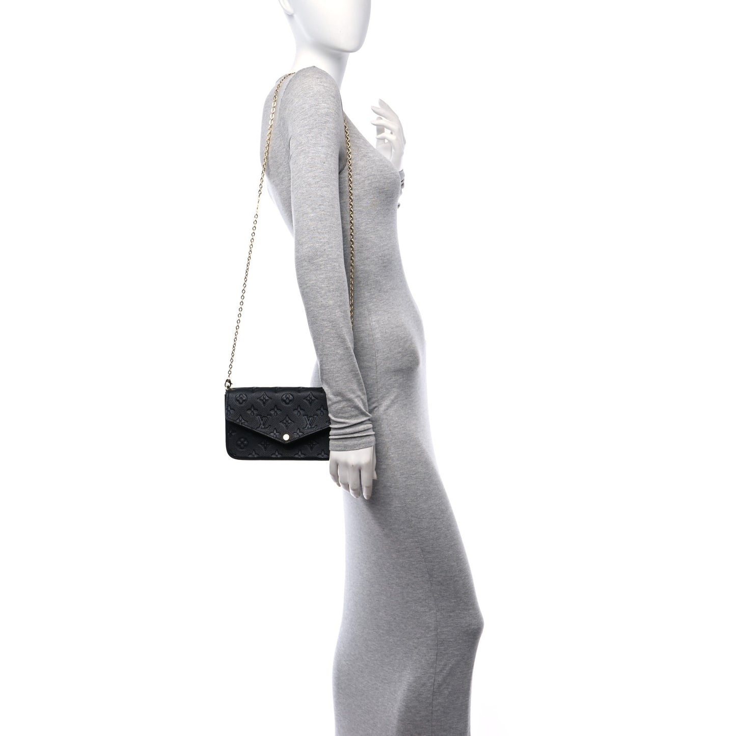 Empreinte Pochette Felicie Chain Wallet Black