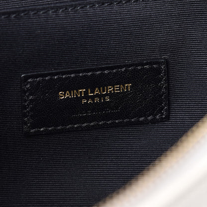 Saint Laurent Grain De Poudre Monogram Belt Bag Blanc Vintage 9 of 10