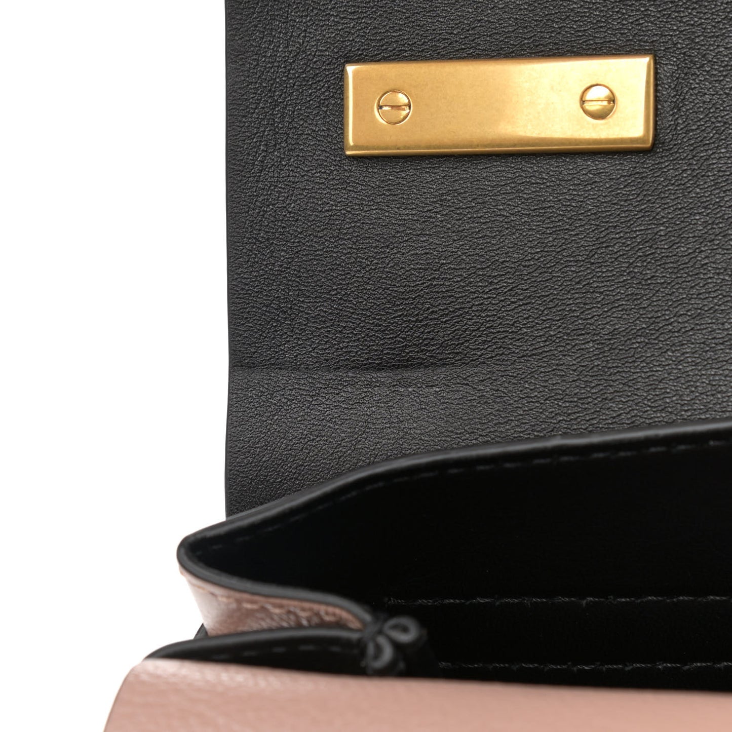 Calfskin VRing Shoulder Bag Rose Cannelle
