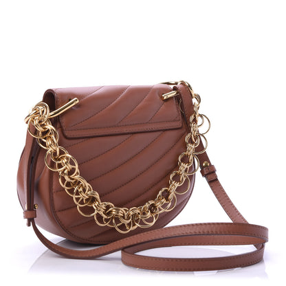 Chloe Calfskin Quilted Mini Drew Bijou Shoulder Bag Chestnut Brown 4 of 11